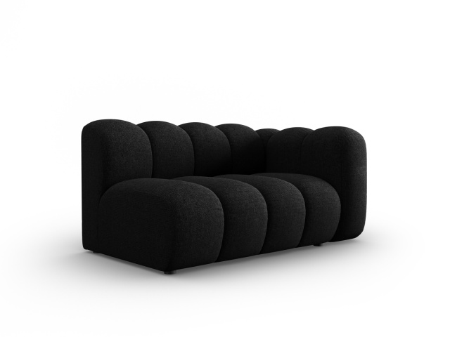 Canapea modulara neagra din textil pentru 2 persoane Lupine Haga Right Besolux