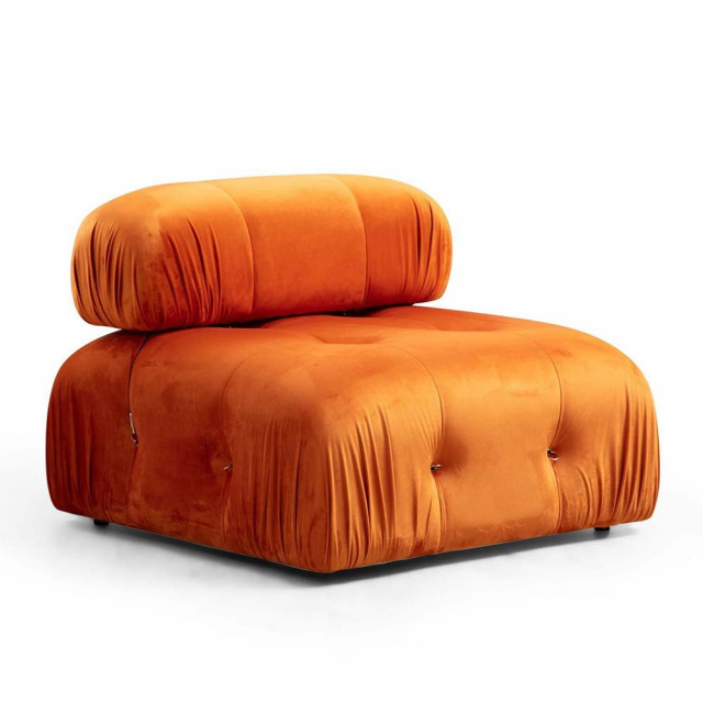 Canapea modulara portocalie din textil pentru 1 persoana Bubble The Home Collection