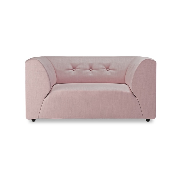 Canapea modulara roz din textil 148 cm Vint Loveseat HKliving