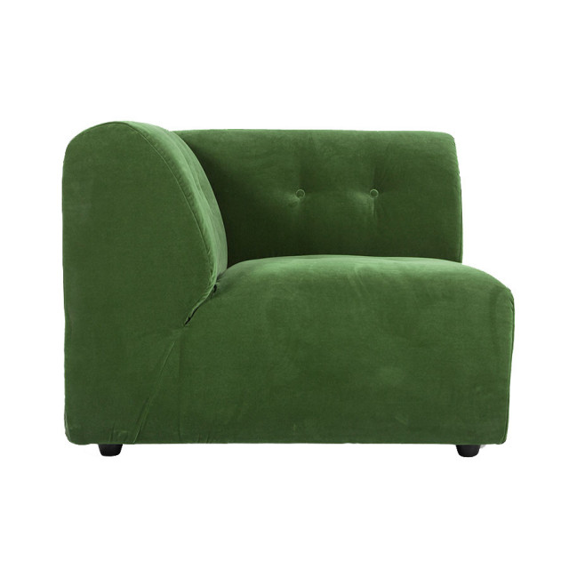 Canapea modulara verde din catifea 94 cm Vint Left HKliving