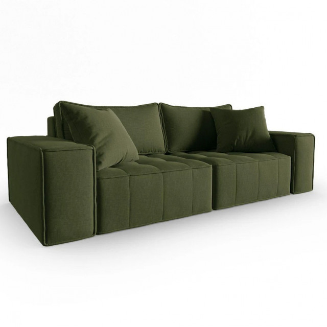 Canapea modulara verde din textil pentru 3 persoane Mike Besolux