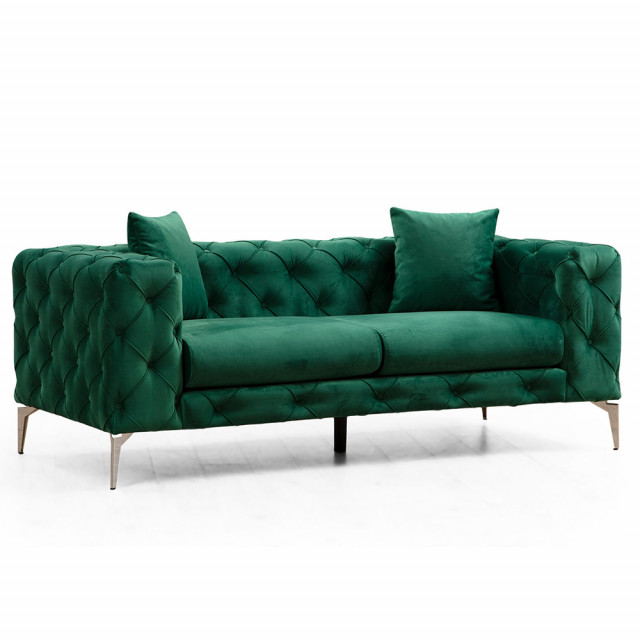 Canapea verde din textil pentru 2 persoane Como The Home Collection