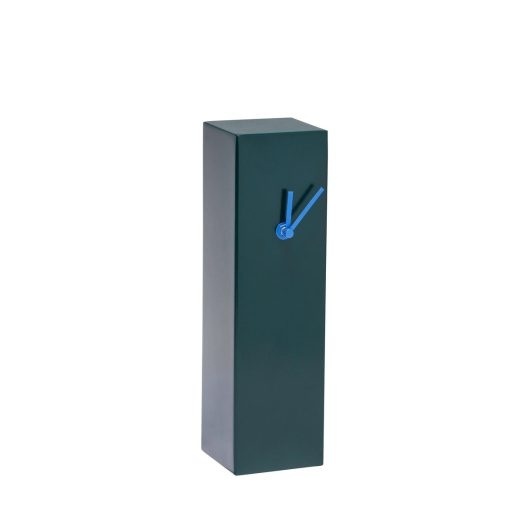 Ceas de masa dreptunghiular verde din metal 8x28 cm Hour Hubsch