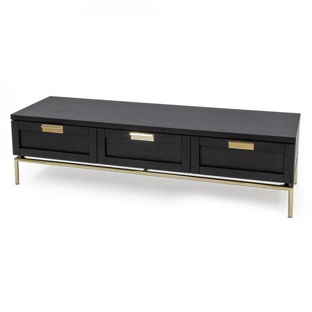 Comoda neagra din metal 150 cm Pimlico Woodman