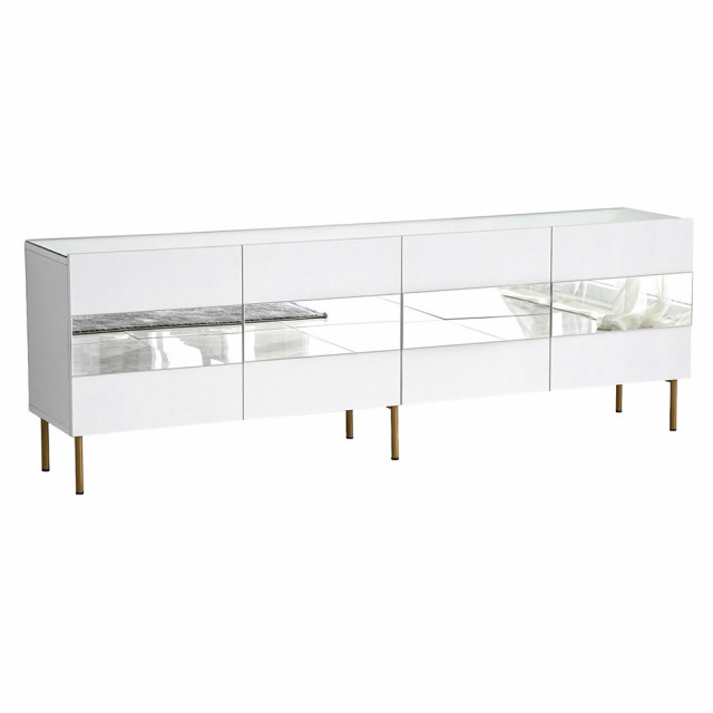 Comoda TV alba/aurie 180 cm Leon The Home Collection