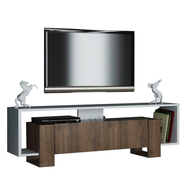 Comoda TV maro/alba 120 cm Mery The Home Collection