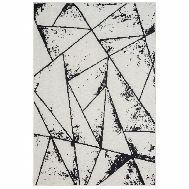 Covor alb/negru din fibre sintetice James The Home Collection(diverse dimensiuni)
