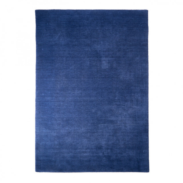 Covor albastru inchis din fibre naturale 170x240 cm Outline Pols Potten