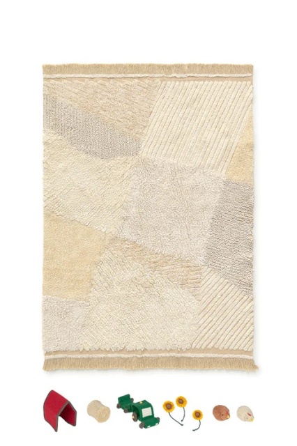 Covor de joaca cu 7 accesorii multicolor din bumbac 120x170 cm Farm Fields Lorena Canals