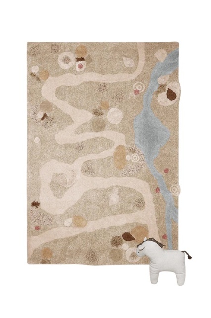 Covor de joaca multicolor din bumbac 200x300 cm Path of Nature Lorena Canals