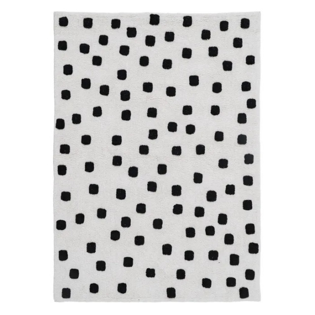 Covor dreptunghiular alb/negru din bumbac 120x160 cm Alfombra The Home Collection