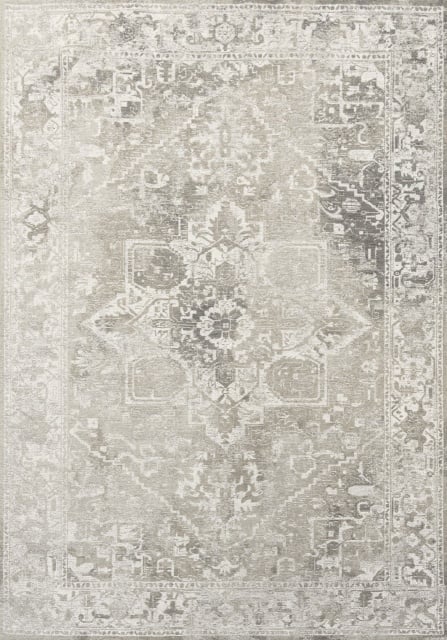 Covor gri din fibre sintetice Antiquarian Tabriz Suede Louis de Poortere (diverse dimensiuni)