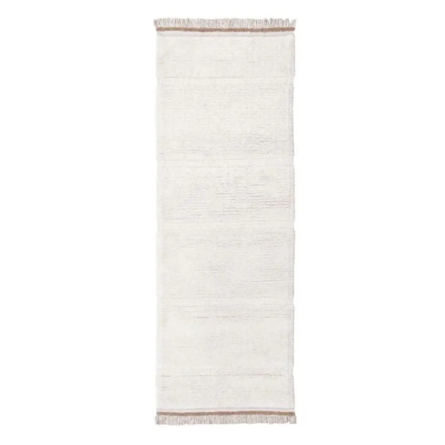 Covor pentru copii alb din fibre naturale 80x230 cm Steppe Lorena Canals