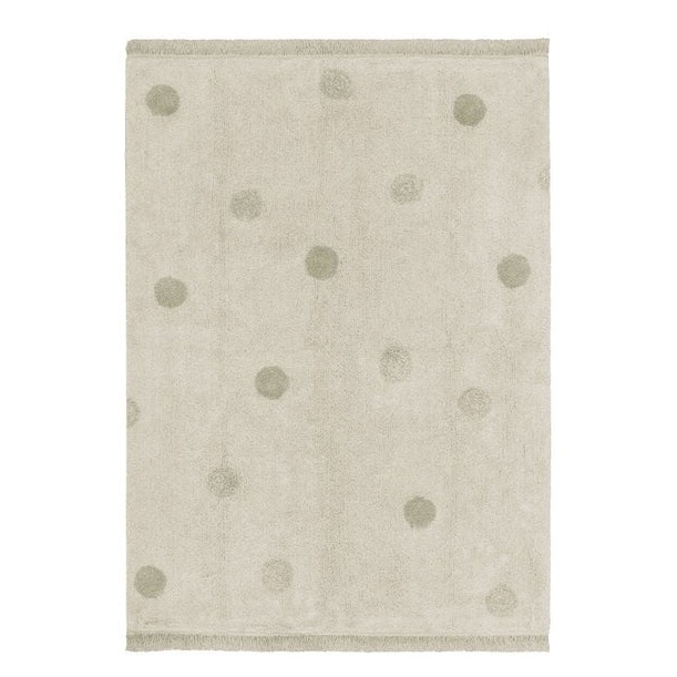 Covor pentru copii crem/oliv din bumbac 120x160 cm Hippy Dots Lorena Canals