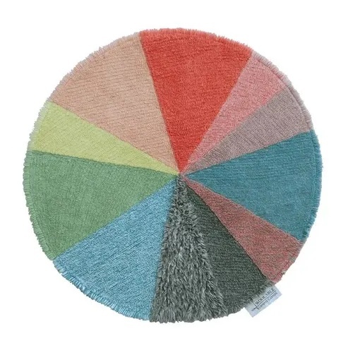 Covor pentru copii multicolor din fibre naturale 120 cm Pie Chart Lorena Canals