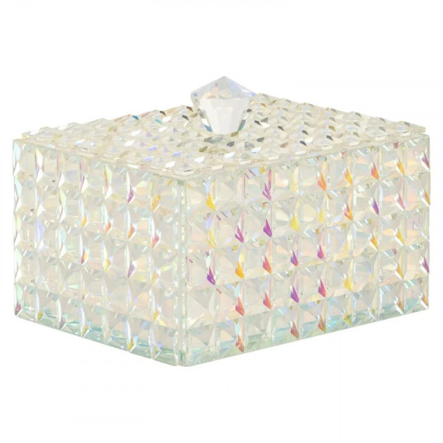 Cutie cu capac pentru bijuterii transparenta din sticla Rainbow Richmond Interiors