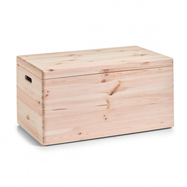 Cutie maro cu capac pentru depozitare din lemn 40x60 cm Cover Wood Zeller