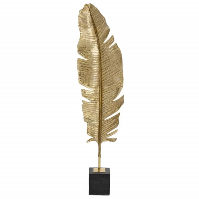 Decoratiune aurie/neagra din metal 147 cm Feather One Kare