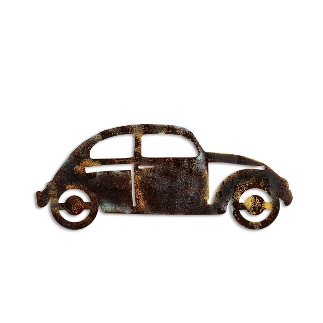 Decoratiune de perete maro din metal 20x50 cm Car The Home Collection