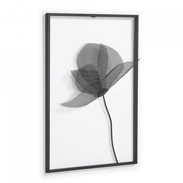 Decoratiune de perete neagra din otel 40x46 cm Nakita Kave Home