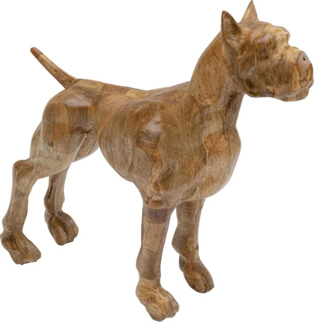 Decoratiune maro din lemn 70 cm Bulldog Kare