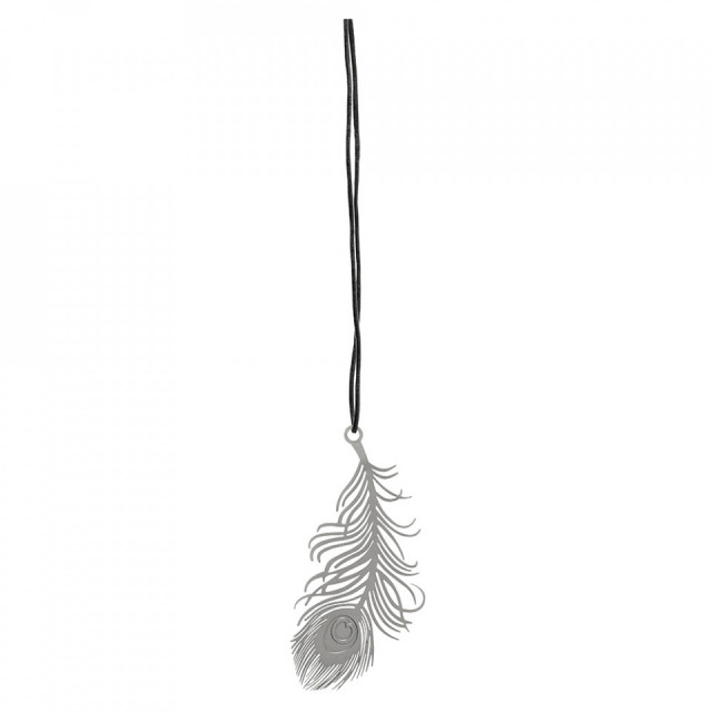 Decoratiune suspendabila argintie din metal Feather Nordal