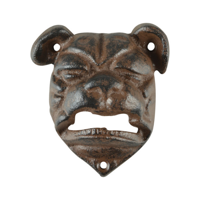 Desfacator capace pentru perete maro din metal Bulldog Esschert Design