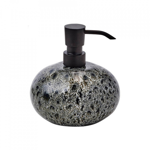 Dispenser sapun lichid negru din ceramica 13x14 cm Ugo Aquanova