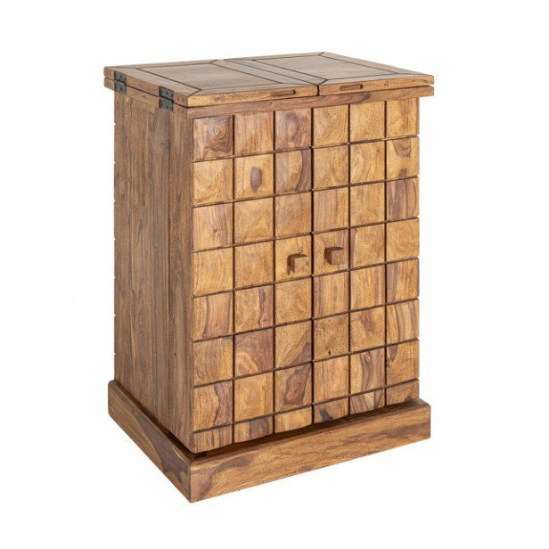Dulap bar maro din lemn Mosaico 65/130 cm The Home Collection