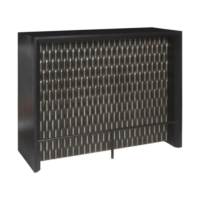 Dulap bar negru din metal 100 cm Walker Richmond Interiors