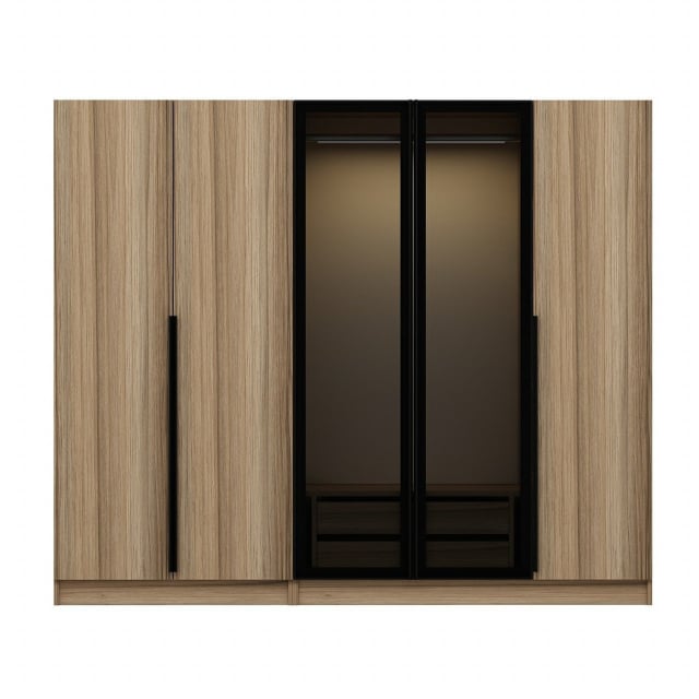 Dulap maro/negru 210 cm Kale Plus - 7819 The Home Collection