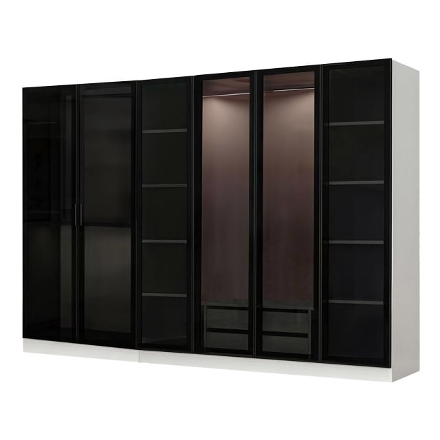 Dulap negru/alb 210 cm Kale - 6637 The Home Collection