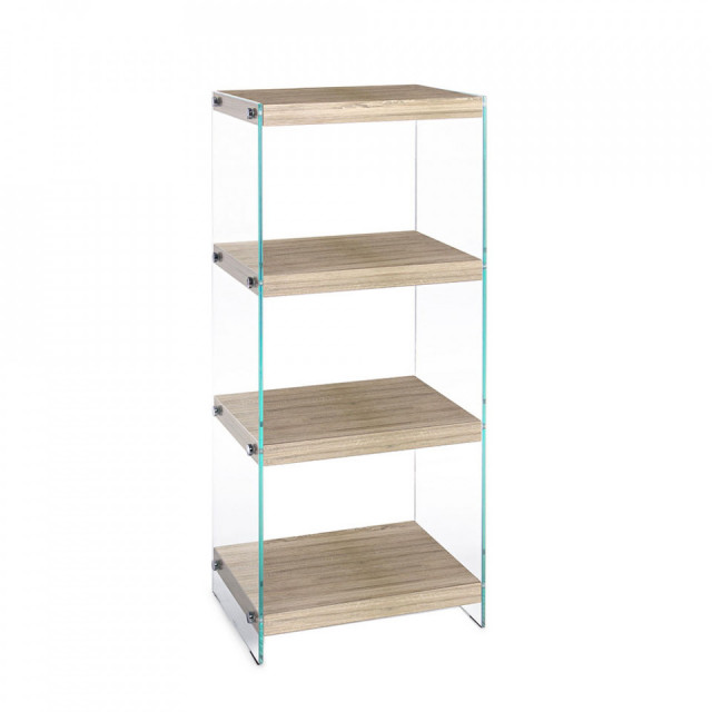 Etajera maro/transparenta din sticla 100 cm Kenya Bizzotto