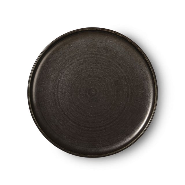 Farfurie intinsa neagra din portelan 26 cm Kyoto HKliving