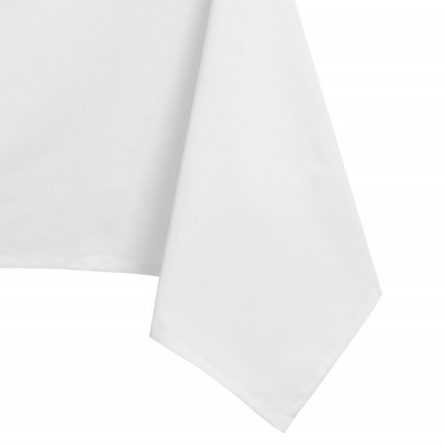 Fata de masa alba din poliester si bumbac 175x200 cm Pure Oval DekoKing