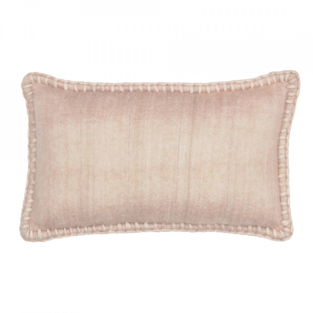 Fata de perna roz din fibre sintetice si lana 30x50 cm Augustina Kave Home