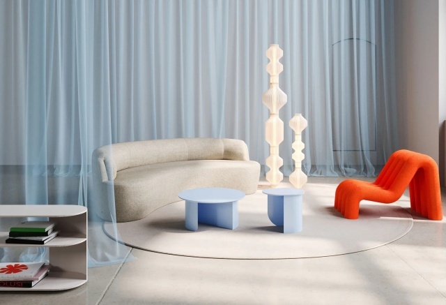 Fotoliu crem din textil Alp Soil natural - 01 FEST | The Home.ro
