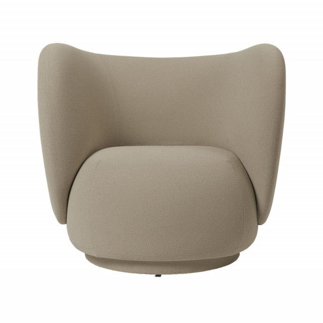 Fotoliu crem din textil Rico Ferm Living