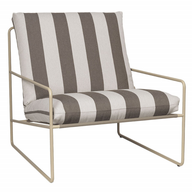 Fotoliu exterior bej/maro din textil Desert Ferm Living