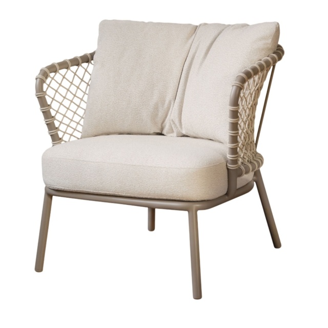 Fotoliu exterior crem din textil Canar Besolux