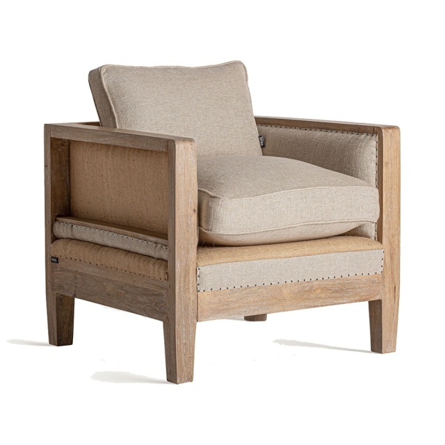 Fotoliu maro din textil Grube Vical Home
