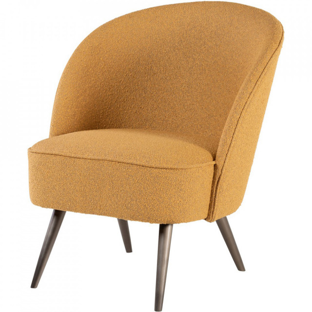 Fotoliu ocru/maro bronz din textil Brixton Versmissen
