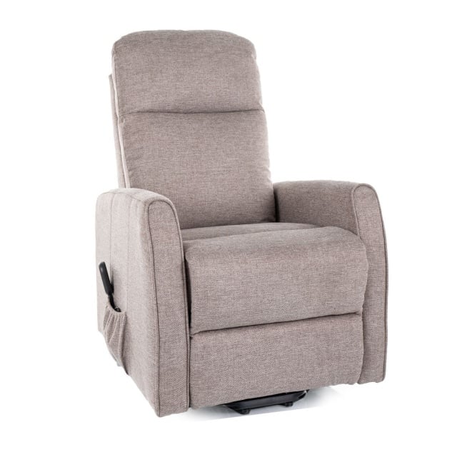 Fotoliu recliner bej din textil Leto The Home Collection