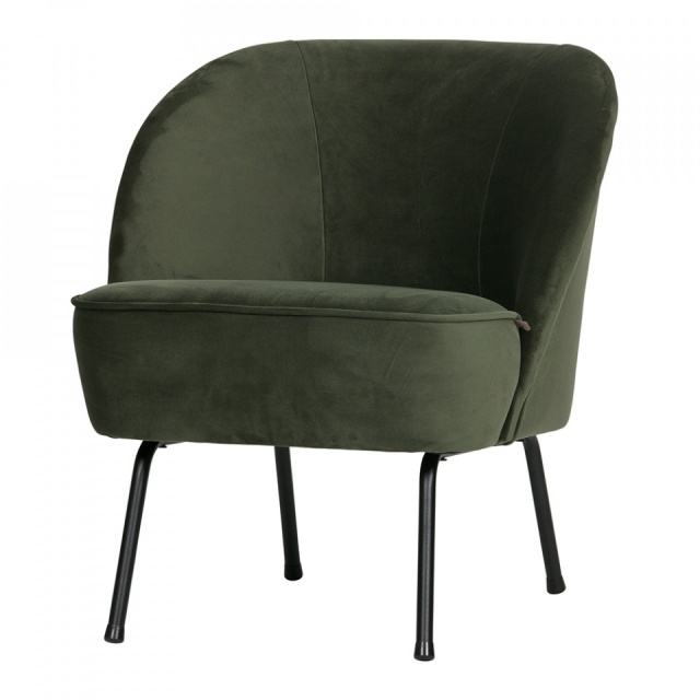 Fotoliu verde din catifea Vogue Onyx BePureHome