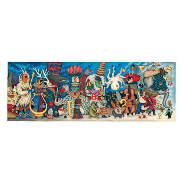 Joc tip puzzle multicolor din carton Fantasy Orchestra Djeco