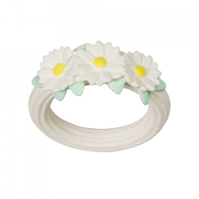 Jucarie dentitie multicolora din fibre naturale Daisy A Little Lovely Company