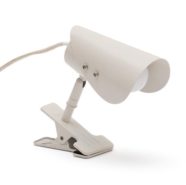 Lampa birou gri din metal 16 cm Jula Kave Home