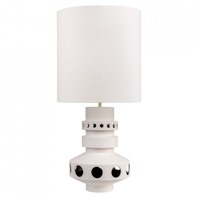 Lampadar alb din ceramica cu 2 becuri 98 cm Unfo Versmissen