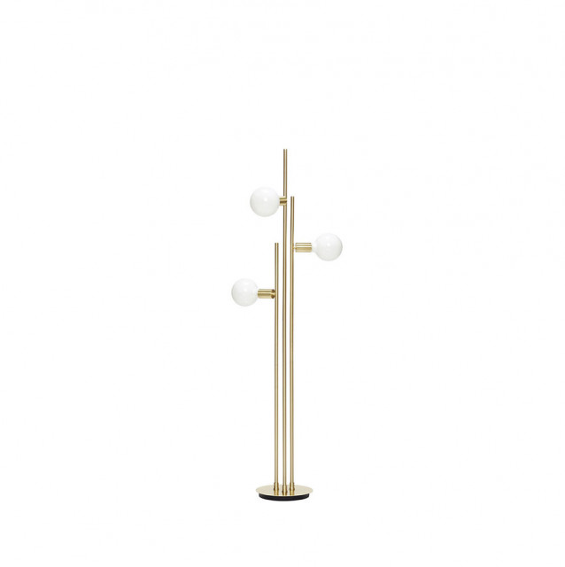 Lampadar auriu/alb din metal cu 3 becuri 150 cm Alessia Hubsch