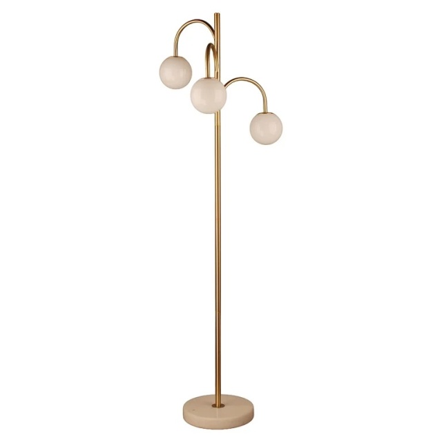 Lampadar auriu din metal cu 3 becuri 154 cm Janou Richmond Interiors